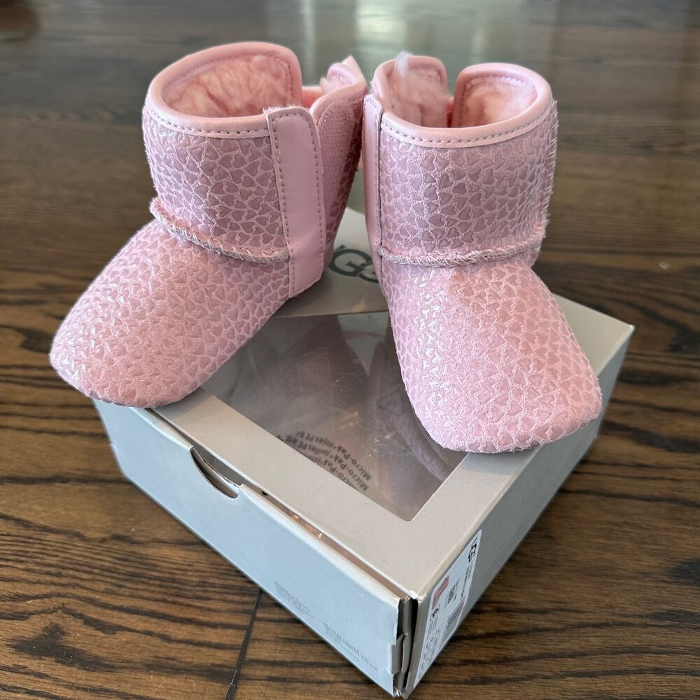 UGG Kids Jesse Bow II Gel Hearts (Infant/Toddler) - Pink 02/03 Small